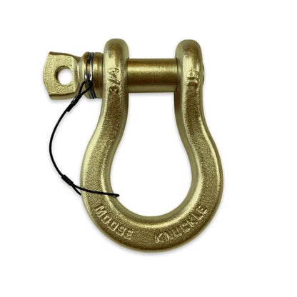 B'oh Spin Pin 3/4” Recovery Shackle | 10,000 lbs Capacity - High-Strength Carbon Steel with 7/8" Pin Recovery Gear Towing Accessories - Pin Style : Screw, Brass Balls - color: Brass Balls