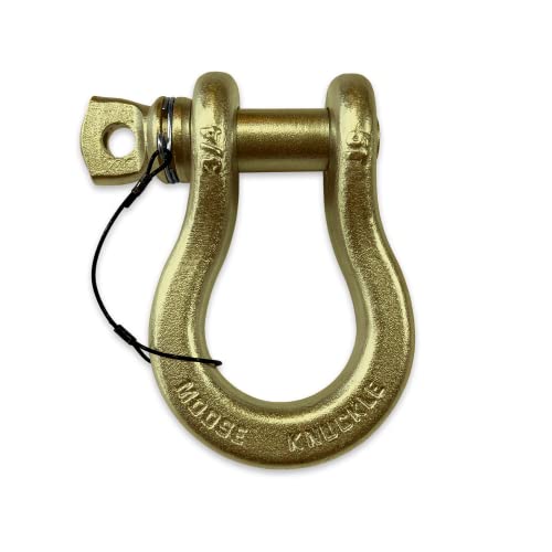 B'oh Spin Pin 3/4” Recovery Shackle | 10,000 lbs Capacity - High-Strength Carbon Steel with 7/8" Pin Recovery Gear Towing Accessories - Pin Style : Screw, Brass Balls - color: Brass Balls