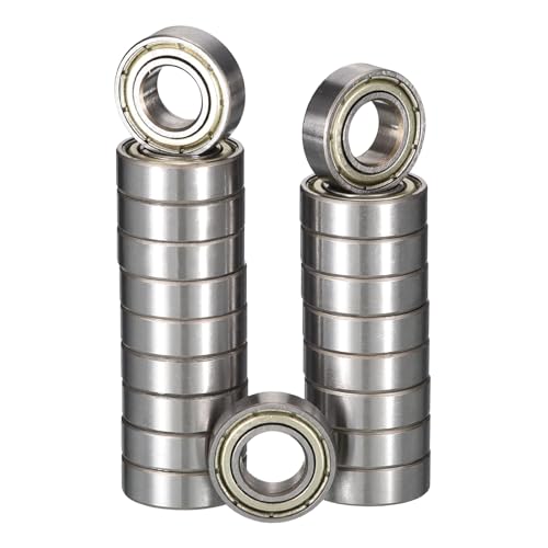 684ZZ Deep Groove Ball Bearings, ID 4mm x OD 9mm x Width 4mm Miniature Bearings, Double Metal Shielded Ball Bearing Chrome Steel Z2 Lever 20pcs - size: 684ZZ 4x9x4mm