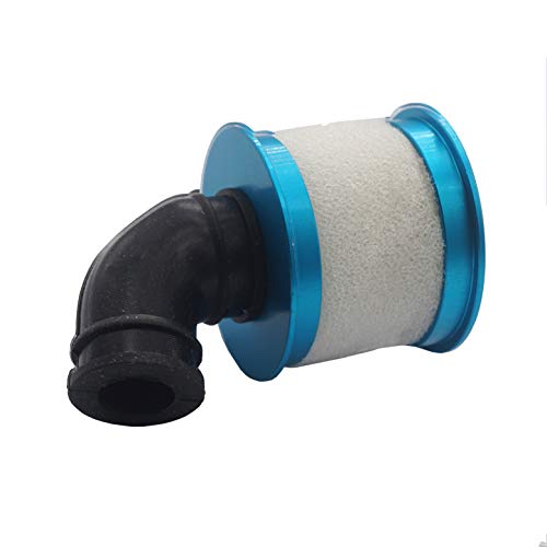 2Pcs RC Air Filter Aluminum Capped Cover with Element Sponge Engine Parts Compatible with Redcat Traxxas HSP Himoto 1/10 RC Nitro Monster Truck Buggy Car