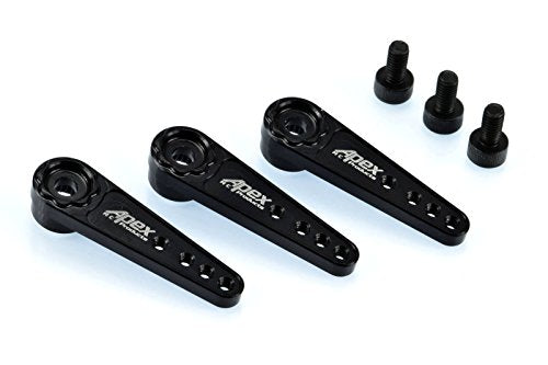 Black 25T for Futaba/Savox Aluminum Servo Horn - 3 Pack #8029