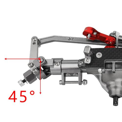 Aluminum Front Rear Complete Axle Set with Enhanced Axle Shaft for Axial SCX10 RC4WD D90 1/10 RC Crawler Upgrade Parts (Titanium Front+Rear) - color: Titanium Front+rear