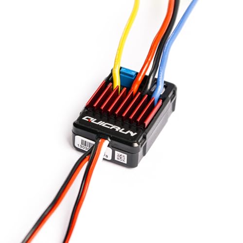 WP 1625 Waterproof Brushed ESC 25A 2-3S LiPo Electronic Speed Controller with Dirtproof Switch TAMlYA Plug for 1/16 & 1/18 Scale RC Cars, Trucks, Crawlers