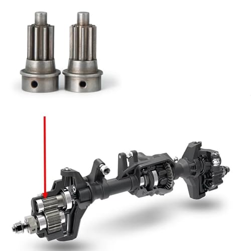 Rc Parts Compatible with Traxxas for TRX-4 1/10 RC Crawler Car Upgrade Parts 4Pcs Metal Front Rear Portal Drive Shaft Input Gear Set 8259 8257