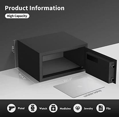AEGIS 1.2 CuFt Digital Safe for Laptop and Documents, Home and Office | Electronic Keypad Lock Security Box with override keys, pre-drilled mounting holes, solid steel construction - size: 1.2 Cubic Feet, style: Digital Keypad