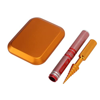 RC Repair Tools Kit, Punch Cross Wrench Body Reamer Set for Remote Control Model Upgrade Maintenance, Aluminum Alloy Stainless Steel RC Car Part with Magnetic Screw Tray, Universal (Gold) - color: Gold