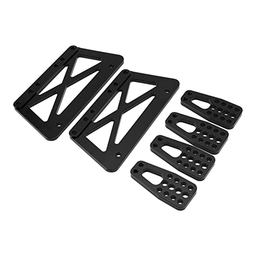 GLOGLOW Alloy Chassis Lift Plate Set, Aluminum, Strong and Sturdy for Climbing Cars, Easy Installation for Axial SCX10 1/10 RC (Black)