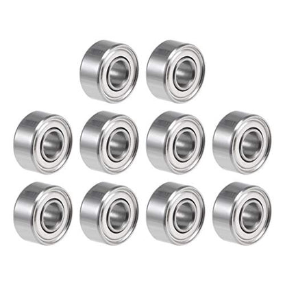 uxcell R2-5ZZ Deep Groove Ball Bearing 1/8-inchx5/16-inchx9/64-inch Shielded Z2 Lever Bearings 10pcs - size: 1/8"x5/16"x9/64"