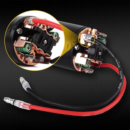 13T Brushed Motor ESC Combo, 540 Brushed Motor with 65A Brushed ESC Electric Motor for RC Truck Crawler Car 90046, D90, HSP, HPI Brushed RC Motor Shaft Motor RC Car Truck Update Parts