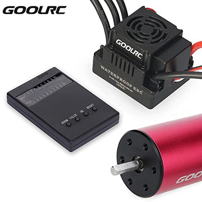 GoolRC S3670 RC Brushless Motor ESC Combo, 2850KV Sensorless Brushless Motor 120A Brushless ESC and Program Card Combo Set for 1:8 Scale RC Toys Prefect Modification Accessories