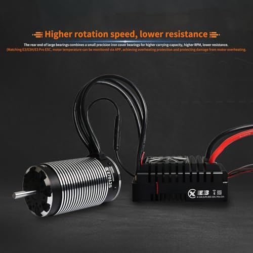 XC E70125 Sensored Brushless Motor for RC Car,6-12S,Applicable to:1/5 Offroad, Truck(Heavy Load), Combat Robot (560KV) - style: 560KV
