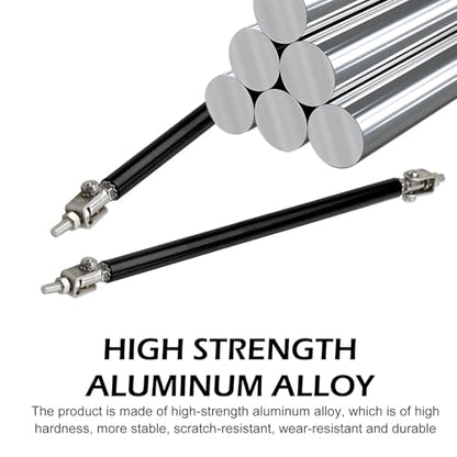 2 PCS Car Bumper Splitter Strut Rods, Adjustable 7.87" - 9.84" Automotive Splitter Strut Rods, Aluminum Alloy Bumper Lip Reinforcement Accessories, Universal for Most Cars (Black) - color: Black
