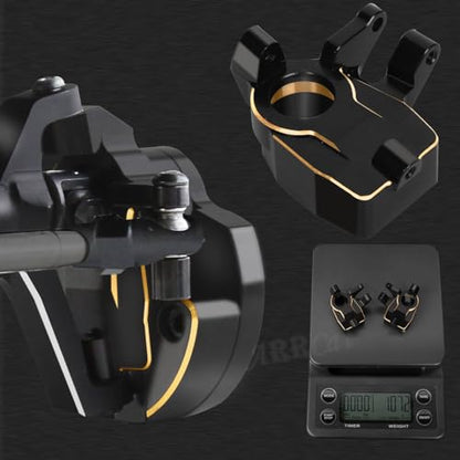 Brass Front Inner Portal Covers Steering Knuckles Upgrades Part for Capra UTB/SCX10 III,ARRCat 2PCS Brass Front Inner Portal Covers Steering Knuckles,Replace# AXI232006,Black