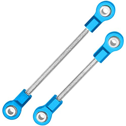 ShareGoo Steering Link Rod Pull Rods Servo Links Linkage 28T Servo Arm Compatible with Wltoys K969 K979 K989 K999 P929 P939 1/28 RC Car (Blue) - color: Blue
