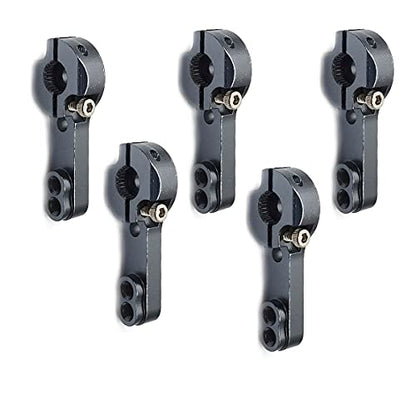 DEVMO 5PCS 25T Aluminum Servo Horns M3 Threads Metal Steering Arm for RC Car Truck Buggy Airplane,Gray