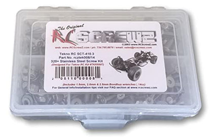 RCScrewZ Tekno RC Short Course Truck SCT 410.3 Stainless Steel Screw Kit, Complete Replacement Set for RC Car Rusted and Stripped Screws, Quality Upgrade, Assembled in USA. tek008 for Tekno RC TKR5507