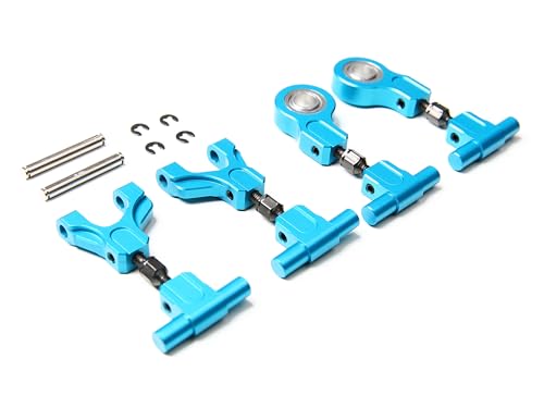 TT-02 CNC Aluminum Front Rear Djustable Suspension A Arm Set for 1/10 RC Car Tamiya TT02 Upgrade Part (Adjustable A Arm Blue) - color: Adjustable a Arm Blue