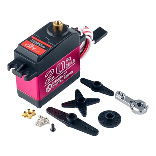 4 Pack DS3218 20KG Metal Gear Digital Servo with 25T Servo Arm Waterproof 270° DS Servo for 1/8 1/10 1/12 Scale RC Models, Car, Crawler, Boat, Robot
