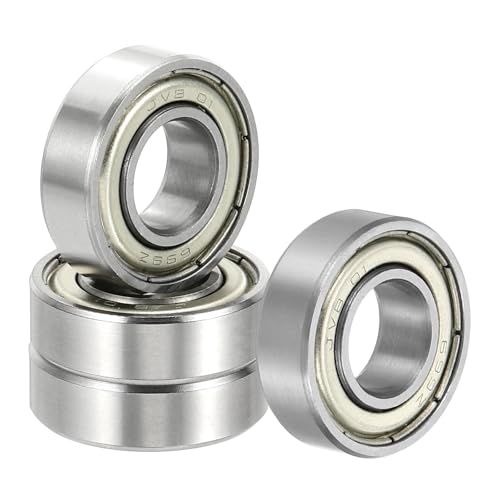 uxcell 4 Pack 699ZZ Deep Groove Ball Bearings, 9x20x6mm Chrome Steel Double Shield Bearing for Electric Motor, Home Appliances, Garden Machinery, (ABEC5) - size: 699ZZ