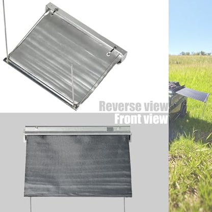1/18 RC Car Simulated Side Tent Roof-Mounted Wear Resistant Awning Metal Practical Rain Shelter Tent Easy Installation DIY Upgrade Parts for Traxxas TRX4M RC Crawler Truck Buggy Fittings (Silver) - color: Silver