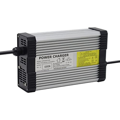 43.8V LifePO4 Battery Charger, 43.8V 10A LiFePO4 Charger for 12S 36V Lithium Iron Phosphate Batteries SB50 Connector