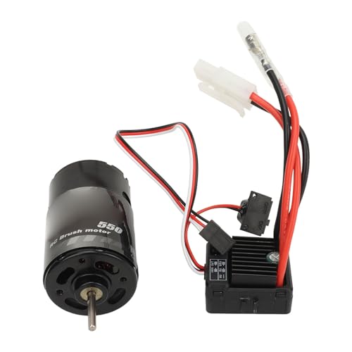 550 Brushed Motor ESC Combo, High Performance Low Noise 60A Brushed ESC with 550 Motor for 1/10 RC Cars Off Road and Crawling - size: 12T, style: 12T