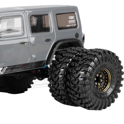 1.0 Beadlock Dually Wheels and Tires for 1/24 1/18 RC Crawler Car SCX24 TRX4M,Soft Mud Tires 1.0 Beadlock Tires Set Brass 1.0 Beadlock Wheels Double Wheels,4pcs,Style4 - style: Style4(4pcs)