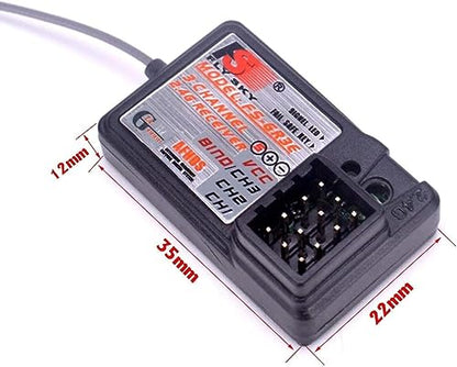 Globact Flysky FS-GR3E AFHDS Long Range 2.4G 3CH Receiver for FS-GT2 FS-GT2B FS-GT3B FS-GT3C FZ-IT4S Transmitter RC Car Boat (2 Pcs) | AFHDS Long Range 2.4G 3CH Receiver Surface Receiver Fits RC Car RC Boat - size: 2 Pcs