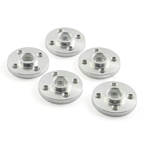 ZYAMY 5Set Universal Servo Horn Aluminum Alloy 25T Standard Silvery Servo Disc for Robot Mechanical Claw Rc Car Helicopter Mg945 Mg995 Mg996