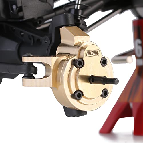 INJORA Brass Portal Cover Steering Knuckle Set for 1/18 Axial UTB18 Buggy Front Axle Upgrade, 66g/pcs