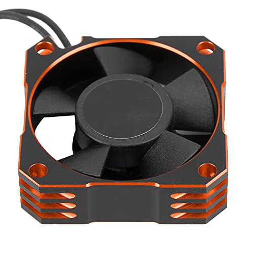 RC Motor Cooling Fan,21000RPM High Speed Cooling,Brushless Motor Fan 35mm 8.5V for 1/10 1/12 1/8 RC Cars Trucks Drones Racing (Orange)