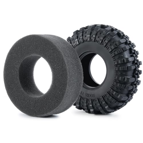RC-Hub 4pcs 2.2'' Rubber Tires with Foam for 1/10 Axial Wraith 90048 90053 | Wheel Tires OD 137mm,Fits for 90048 90053 RR10 AXI03005,RC Upgrade Parts