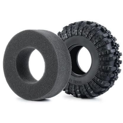 RC-Hub 4pcs 2.2'' Rubber Tires with Foam for 1/10 Axial Wraith 90048 90053 | Wheel Tires OD 137mm,Fits for 90048 90053 RR10 AXI03005,RC Upgrade Parts