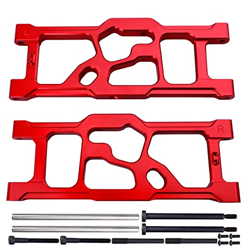 Aluminum Rear Lower Suspension Arms for ARRMA Kraton 8S BLX 1/5 Scale RC Truck (1 Pair), Replaces ARA330590 Upgrades (Red) - color: Red