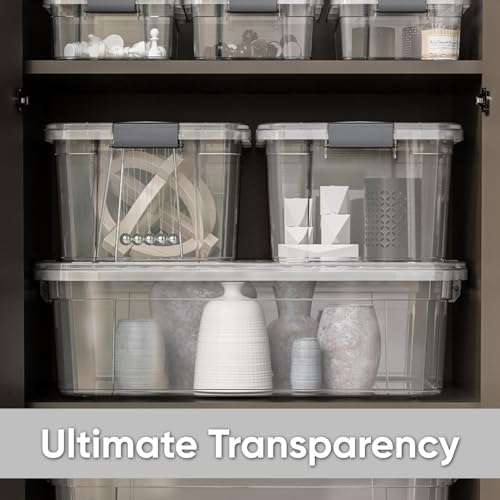 Superio Clear Storage Bins with Lids, Stackable Storage Box with Latches and Handles, Extra Small, 2 Pack 2 Quart - size: 2.3 Quarts, style: 2 Pack