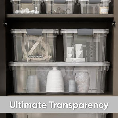Superio Clear Storage Bins with Lids, Stackable Storage Box with Latches and Handles, Extra Small, 2 Pack 2 Quart - size: 2.3 Quarts, style: 2 Pack