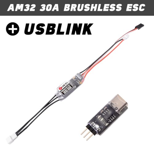 AM32 30A 2-4S Brushless ESC with 6V/2A BEC for TRX4M SCX24 | ESC Speed Controller with USB Link,PH2.0 Female Plug for TRX4M 1/18 and SCX24 1/24 RC Crawlers