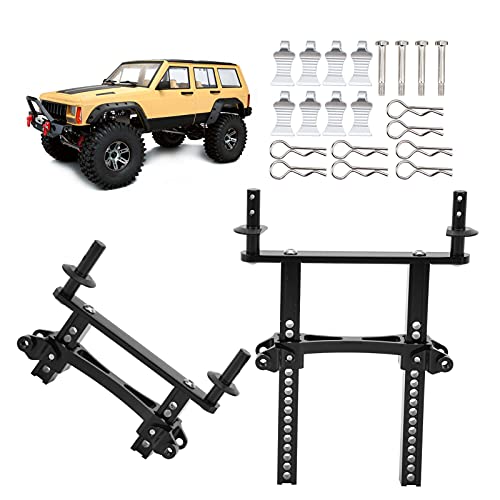 Front Rear Body Mounts Posts, RC Car Front and Rear Shell Column Body Post Extensions Hardware for SCX10 90046 TRX4 1/10 RC Car (Black)