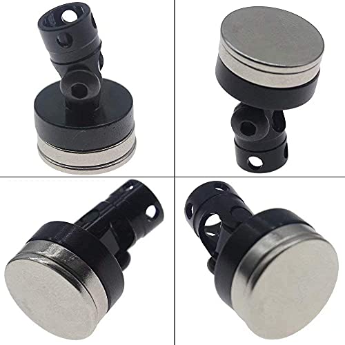 RC Magnetic Body Mounts for 1/10 Crawler Drift Car, 4 Pack Black Aluminum Alloy Invisible Body Post Mount Kit with High-Strength Magnets for SCX10 RC Car Shell