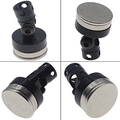 RC Magnetic Body Mounts for 1/10 Crawler Drift Car, 4 Pack Black Aluminum Alloy Invisible Body Post Mount Kit with High-Strength Magnets for SCX10 RC Car Shell