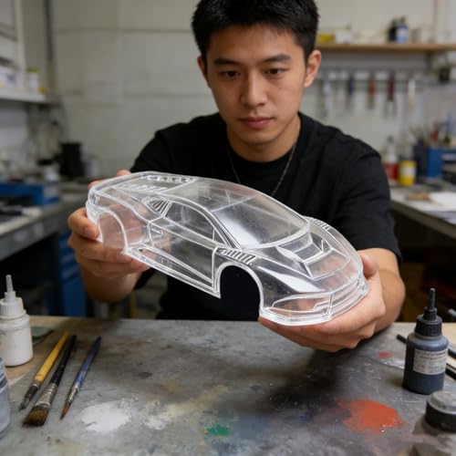 1/28 RC Clear Body Shell – Transparent PC Car Cover for 98mm Wheelbase Hobby Truck – DIY Upgrade Frame