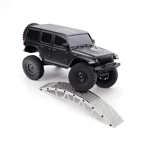 RC Crawler Bridge Obstacle, Stainless Steel DIY Assembly Ramp for 1/12 1/18 1/24 RC Crawler Course Accessories (Silver Arch Bridge) - style: Silver Arch Bridge