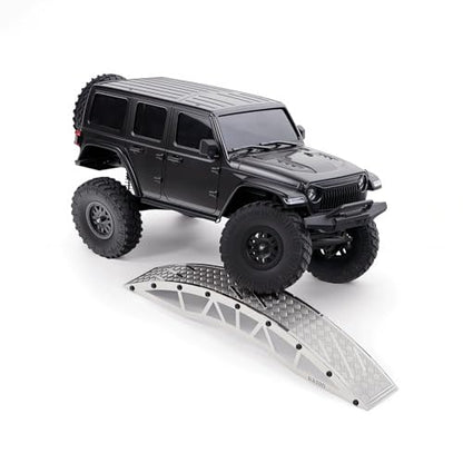 RC Crawler Bridge Obstacle, Stainless Steel DIY Assembly Ramp for 1/12 1/18 1/24 RC Crawler Course Accessories (Silver Arch Bridge) - style: Silver Arch Bridge