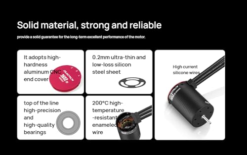 3660SL G2 Sensorless Brushless Motor 3660/3652 3150KV/3700KV/5400kv/4000kv/3250kv 2-3S RC Car Motor for 1/10 Scale RC Trucks & Monster Trucks (3652SL G2 3250KV) - size: 3652SL G2 3250KV