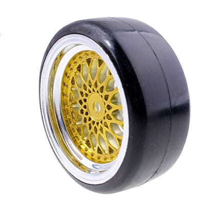 1/10 Drift Wheels Tires Set, Diameter 62mm RC Car Road Wheels and Tires with 12mm Hex RC Drift Car Tires Offset 3/6/9mm Fit for HSP HPI Sakura RC Car Accessories (Color : Offset6mm) - color: Offset6mm