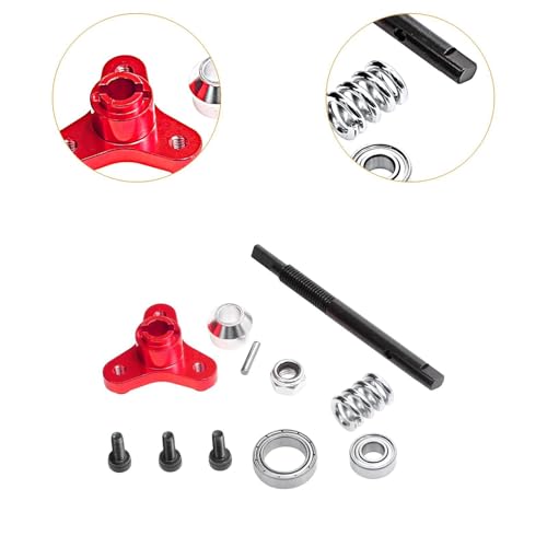 RC Car Clutch Combination Clutch Assembly Replacement Hobby Model 1/10 Clutches Combo Clutches Bell Set for 2WD, Red - color: Red