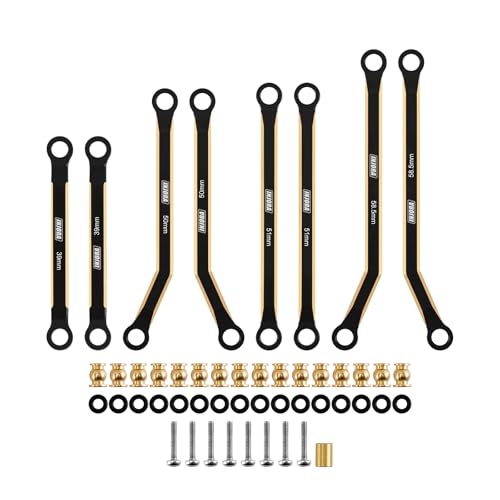 INJORA BK Brass High Clearance 4 Link Set for SCX24 C10 JLU Bronco Basecamp - color: Black Brass