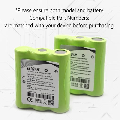 Coonyard (4-Pack) 7.2V 1200mAh Ni-MH HNN9044 Battery for P50, P60 Radios | Fits HNN9044A, HNN9044AR, HNN9056, BP-38, BP-39, BT-1013, BT-537, BP-40 and FRS-008 compatible battery applications.