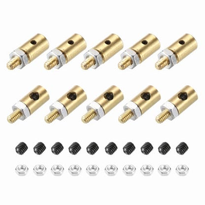MECCANIXITY Linkage Stoppers Connecting Servo Arm, Push Rod with Nut and Screw for RC Airplane, D4x1.2mm D4x2.1mm 10 Pcs - size: D4x1.2mm; D4x2.1mm