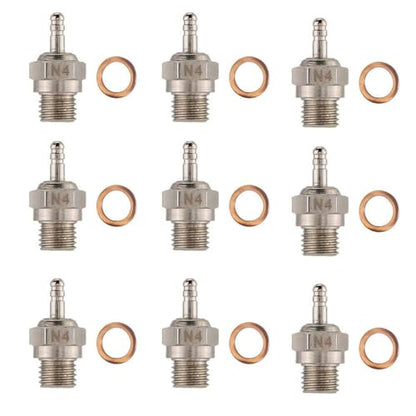 12-Pack N4 Super Duty Long Medium Glow Plugs for Traxxas 3232X, T-Maxx 2.5/2.5R/3.3 Engines – Medium Heat Range
